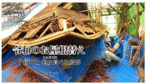 【檜皮葺】第６弾 いよいよ檜皮をはりつけ